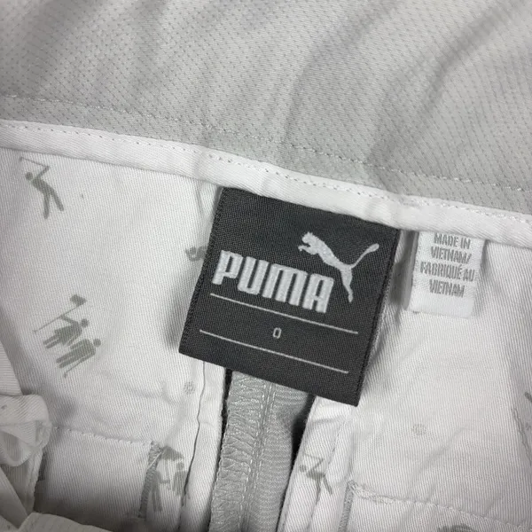 PUMA Pants Womens 0 Gray Capri Mesh Breathable Pockets Zip Front Lightweight - Image 2