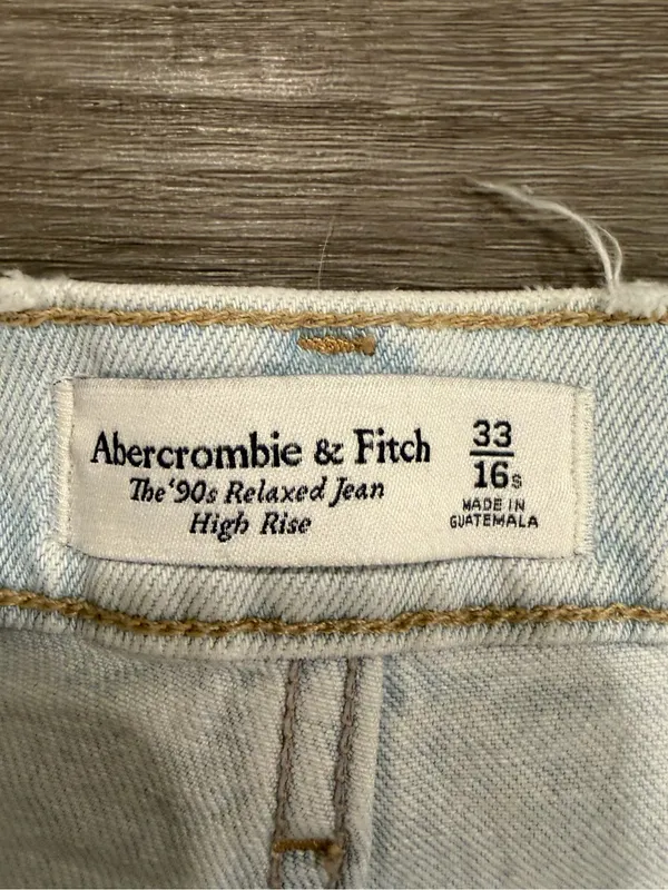 Abercrombie & Fitch Women's High Rise 90s Relaxed Wide Leg Jeans Size 33/16 - Image 4