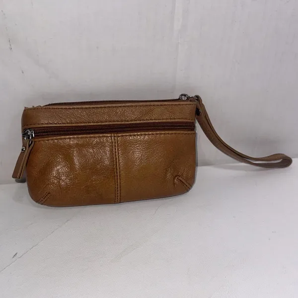 Boho‎ Hippie Equestrian Brown Leather Mini Wristlet Wallet Coin Pouch - Image 8
