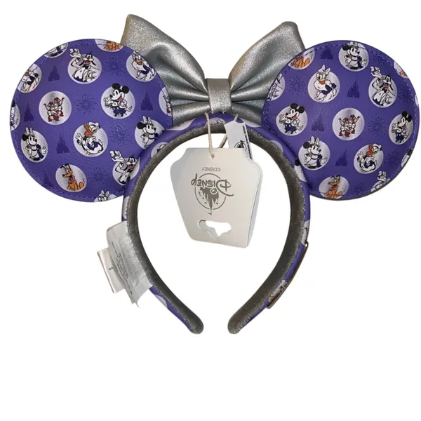 NWT Disney Parks Loungefly 100th Anniversary Mickey and Friends Purple Ears - Image 2