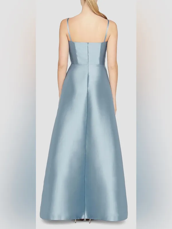 NEW Kay Unger Eloise Satin Floral-Embellished Ice blue Gown Sz 10 - Image 4