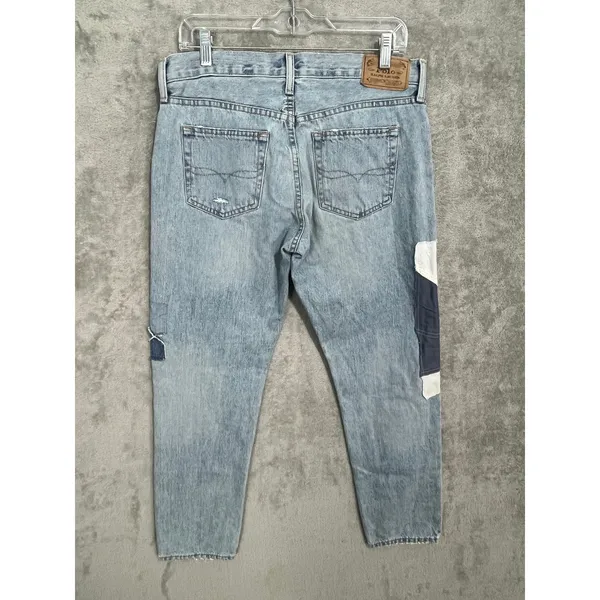 Polo Ralph Lauren Avery Jeans Size 27 High Rise Button Fly Patchwork Ankle - Image 5