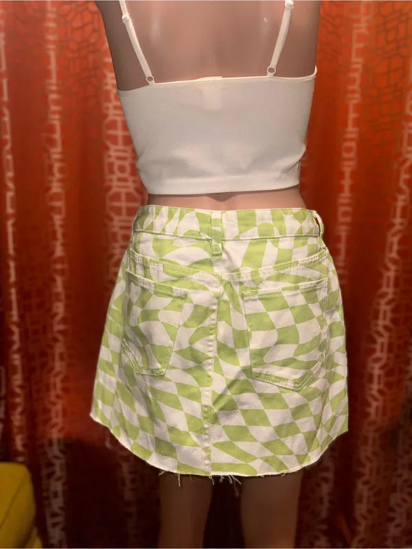 PacSun Checkered Mini Skirt 27 Waist NWT - Image 4