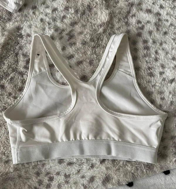 Nike White Sports Bra - Image 2