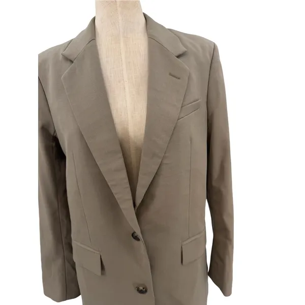Aritzia Babaton Agency Oversized Single Breasted Blazer Taupe Brown Size Small - Image 5
