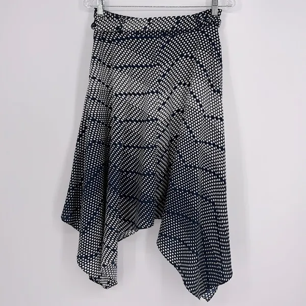 Banana Republic Factory Handkerchief Skirt Blue & White Polka Dot Women’s Size 2 - Image 8