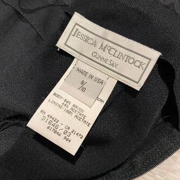 Gunne Sax Jessica McClintock Vintage 90’s Mini Dress in Black Size 9/10 - Image 7