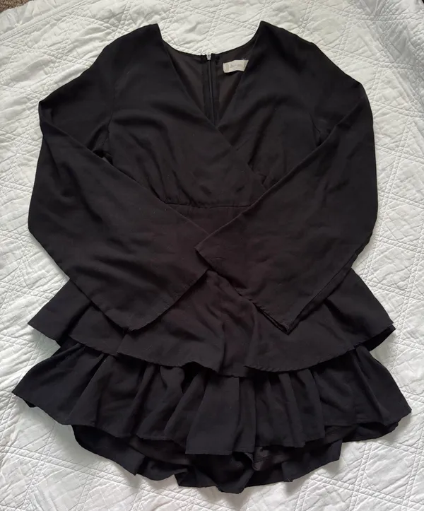 Altar'd State Black long sleeve romper - Image 3