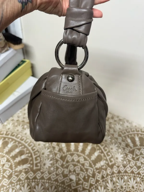 Coach Y2k Parker Taupe Soho Pleated Leather Hobo Bag 13442 - Image 3