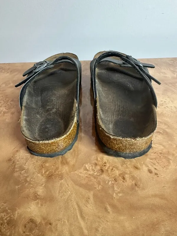 Birkenstock Arizona Brown Birko-Flor Two Strap Sandals Unisex Size 38 EU - Image 3