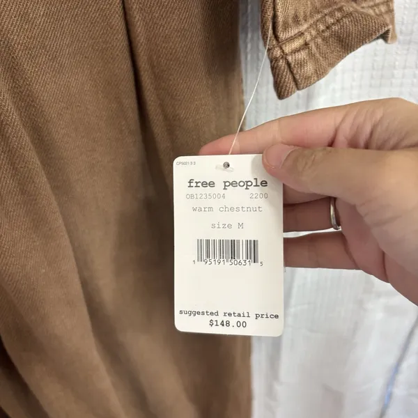 Free People Jumpsuit Size Medium We the Free Brown Coverall One Piece NWT - Image 3