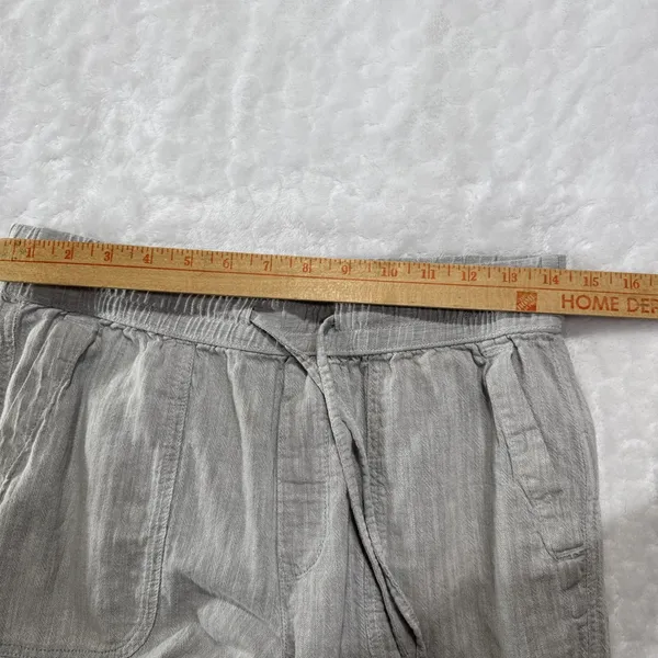 Gap Gray Chambray Utility Joggers Womens Size M Textured Casual Pants 24" Inseam - Image 6