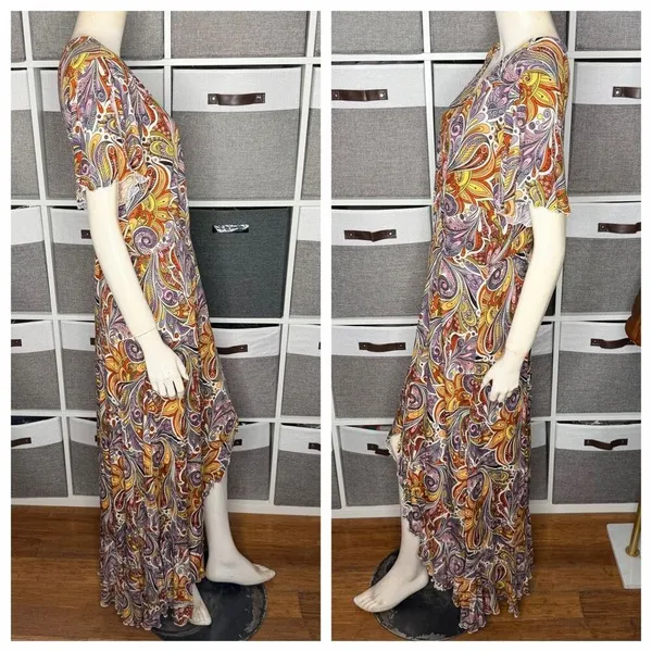 LASCANA Women's Printed Side Slit Maxi Dress Size 10 - Image 4