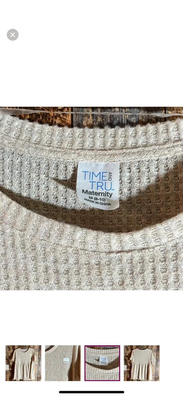 NWT Time and Tru maternity tunic top size medium (8-10) 28 length x 19 width rm16 - Image 4