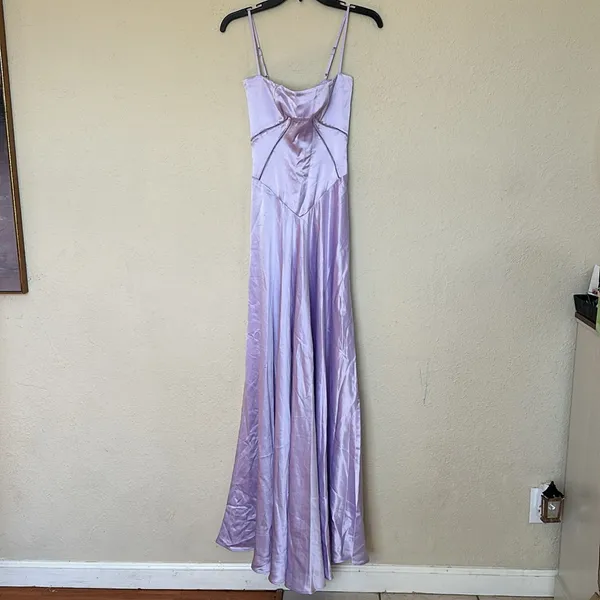 House of L D-DD 'Anabella' Orchid Lace Up Maxi Dress‎ NWOT - Image 6