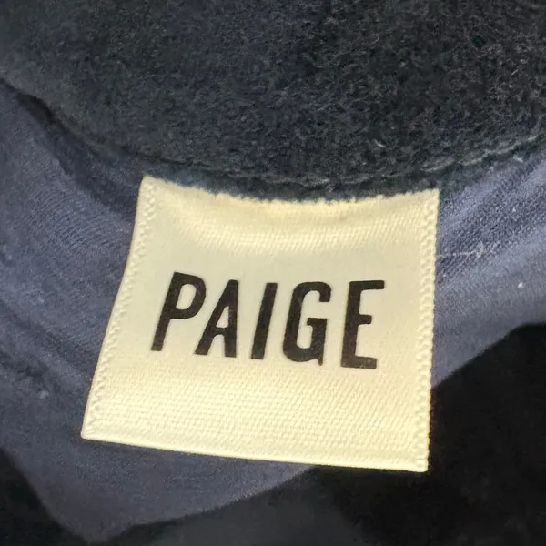 Paige High Rise Bootcut Pants Zip Fly & Button Closure Deep Navy Velvet Size 27 - Image 7