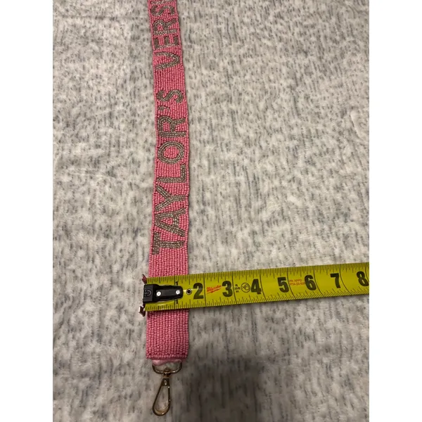 Taylor Swift Eras Tour Beaded‎ guitar or purse strap Pink TAYLORS VERSION NWT 47 - Image 4