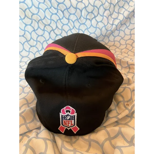 Reebok Onfield Pittsburgh Steelers Breast Cancer Awareness Hat Flexfit S/M Cap - Image 5