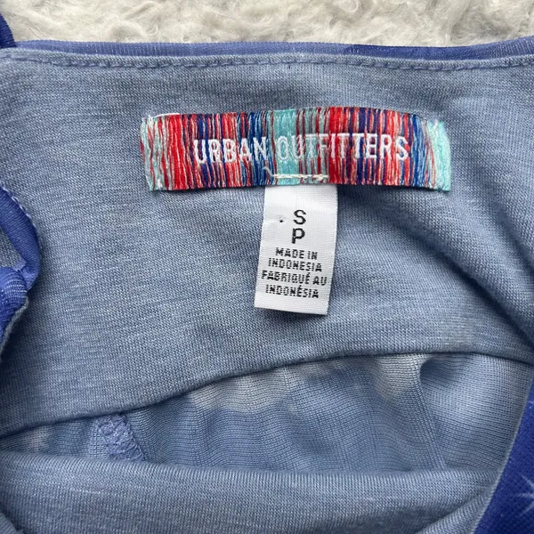 Urban Outfitters Blue Celestial Mesh Corset Cropped Tank Size Small - Image 9