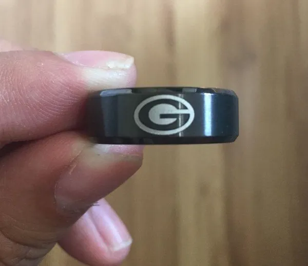 Black Green Bay Packers Ring - Image 4