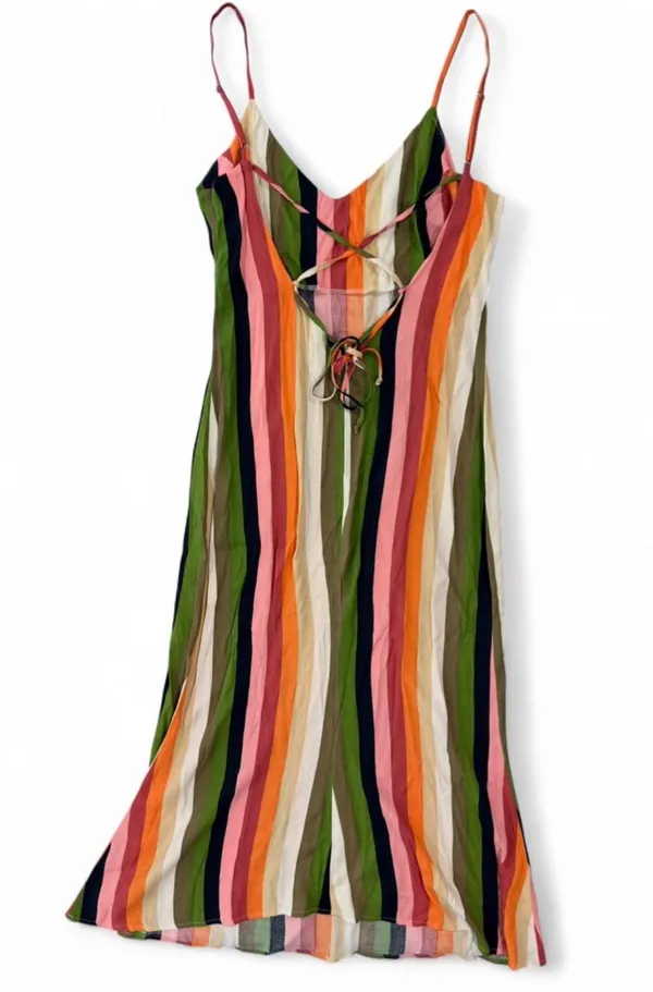 Reformation Jaxon Dress Striped Rainbow Midi 0 - Image 5