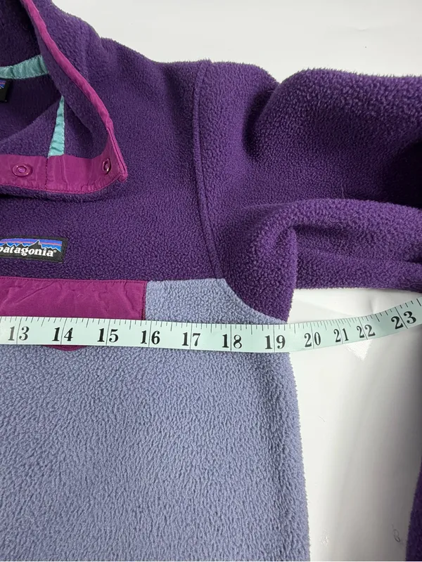 Patagonia Two-Tone Purple & Lavender‎ Snap Fleece Pullover - Image 5