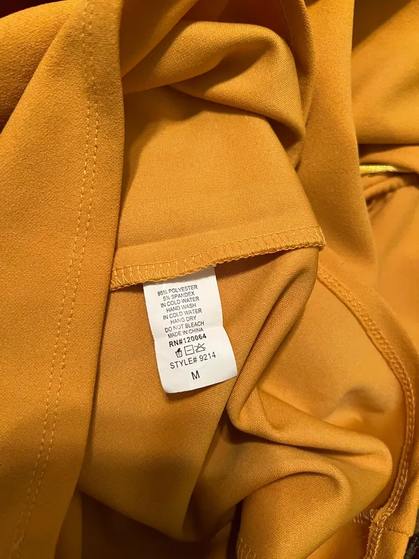 Mind Code Mustard yellow evening cocktail dress with ruffles - Image 4