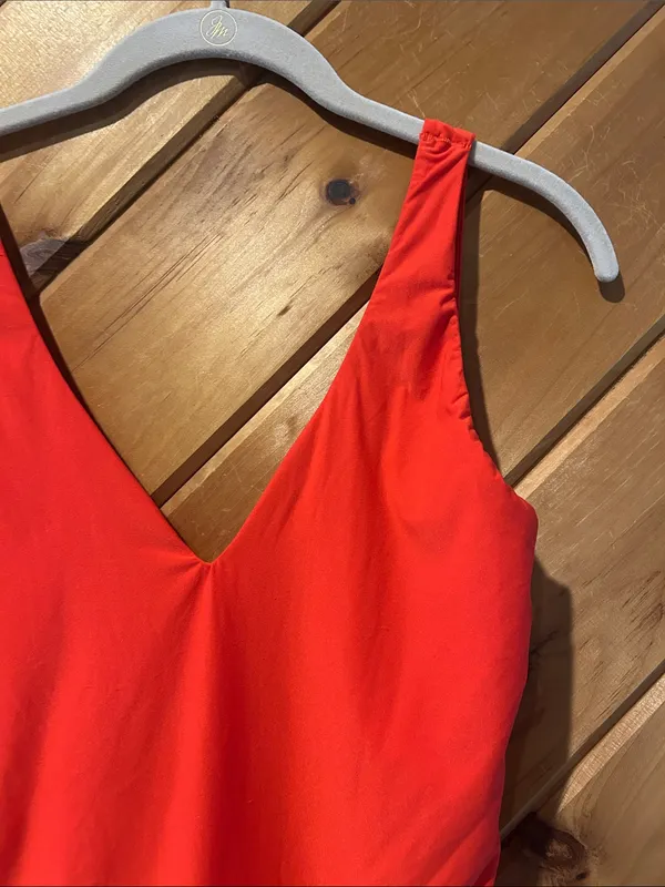 Aerie SMOOTHEZ plunge bright red bodysuit - Image 3
