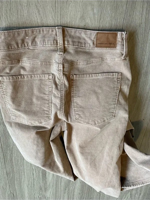 American Eagle Outfitters Women's Light Beige Boot Cut Jeans - Image 3