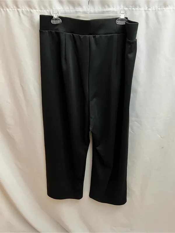 Adidas Women’s Black Wide Leg Pants XL NWT High Rise Zip Pockets JY9046 - Image 5