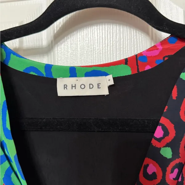 RHODE leanna mini dress in enchanted woods vibrant print‎ size 4 - Image 5