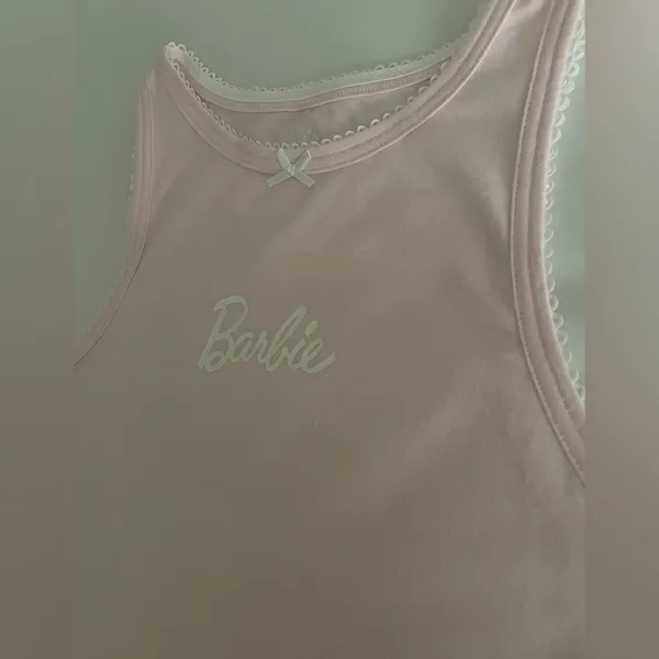 NWT Barbie Light Pink Tee with Inspiring Stories Tag size M - Image 3