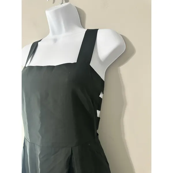 MASON by Michelle‎ Mason Charcoal Grey Cutout Square Neck Skater Mini Dress 4 - Image 3