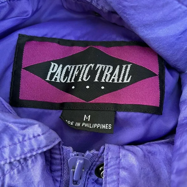 Vintage Pacific Trail Womens Nylon‎ Hooded Windbreaker Jacket Size Medium M - Image 5