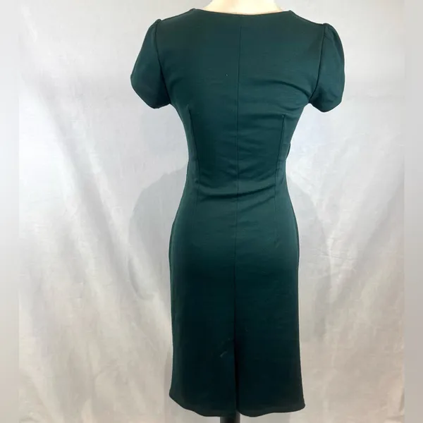 Celine by champion deep green ruched side sheath dress size large - Image 4