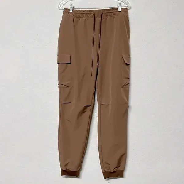Hedge neutral cargo joggers‎ medium pants unisex windbreaker material drawstring - Image 2
