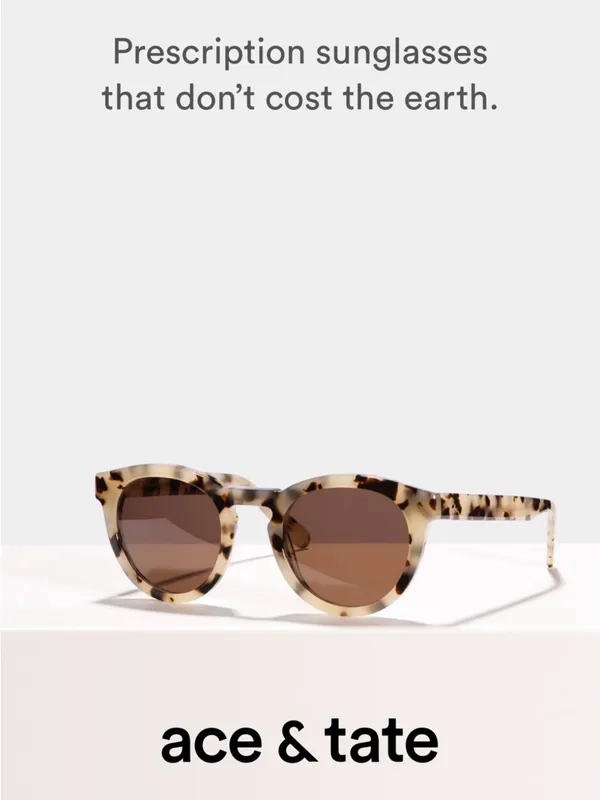 Ace & Tate Byron Large Space Oddity Tortoiseshell Eyeglass Frames 48□22 140 RX - Image 2