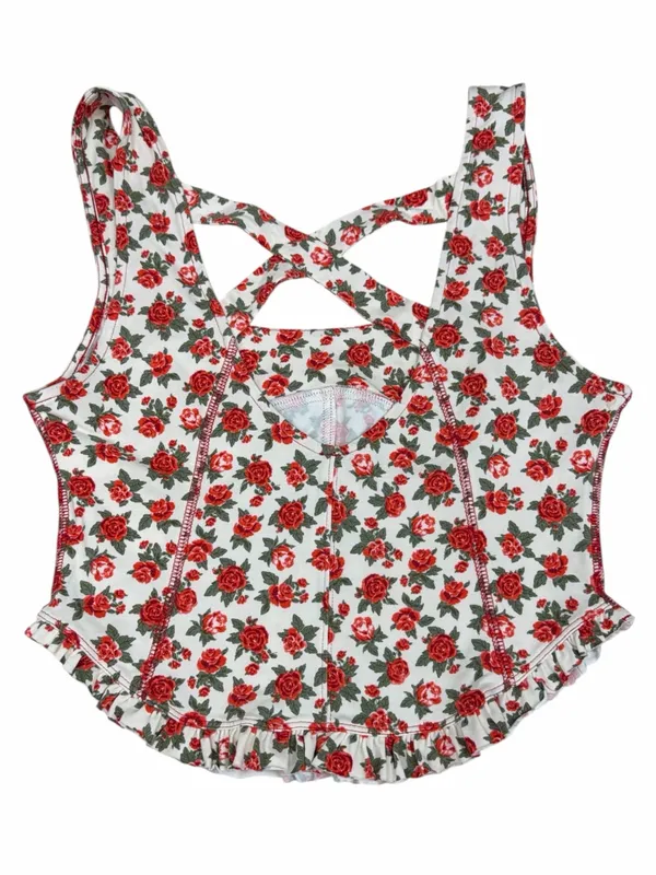 Free People Floral Rose Print Crop Top - Image 2