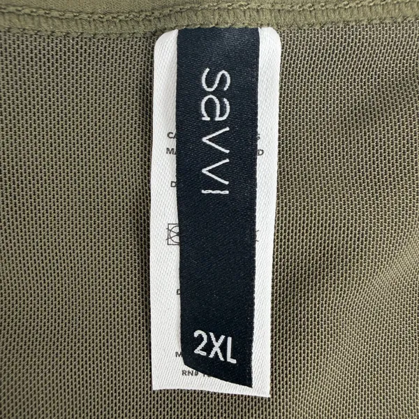 Savvi 2XL Solstice Bra Olive Green Sports Racerback Mesh Cutout F1-728-06-2X - Image 7
