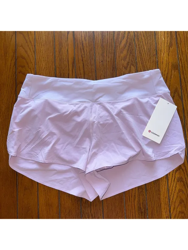 Lululemon Speed Up Short High Rise 2.5” Mesh Vent Lilac Play Size XL/Size 12 NWT - Image 2