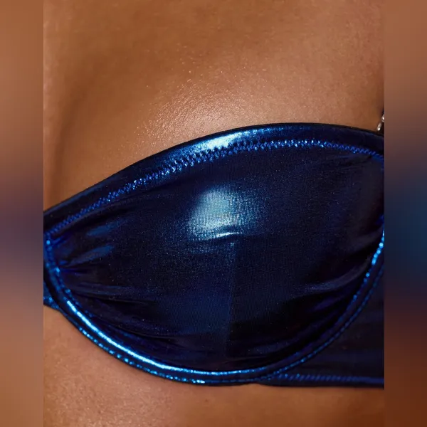 Oh Polly Brand new Shiny blue bikini top - Image 3