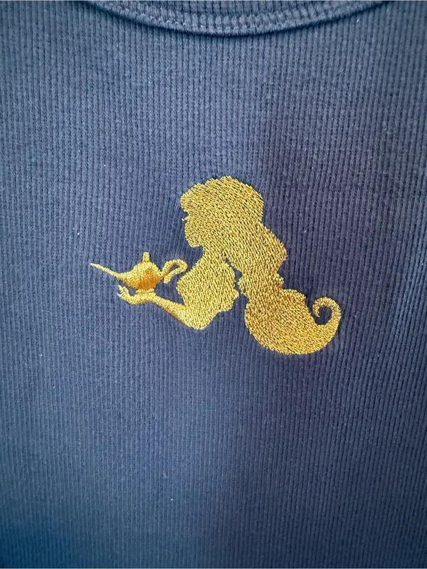 Disney Aladdin’s Jasmine and Magic Lamp Embroidered Sleeveless Tank - Image 3