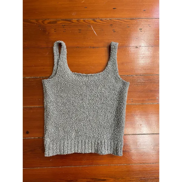 Skims Cozy Knit Robe Cardigan & Tank Set S/M Gray Lounge - Image 2