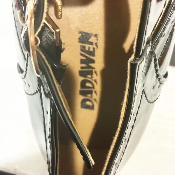 Dadawen Size‎ 9.5/10 Platform Shoes Chunky Mid-heel T-Strap - Image 5