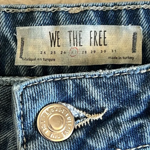 We The Free High-Rise Mom Jeans Blue‎ Size 27 - Image 9