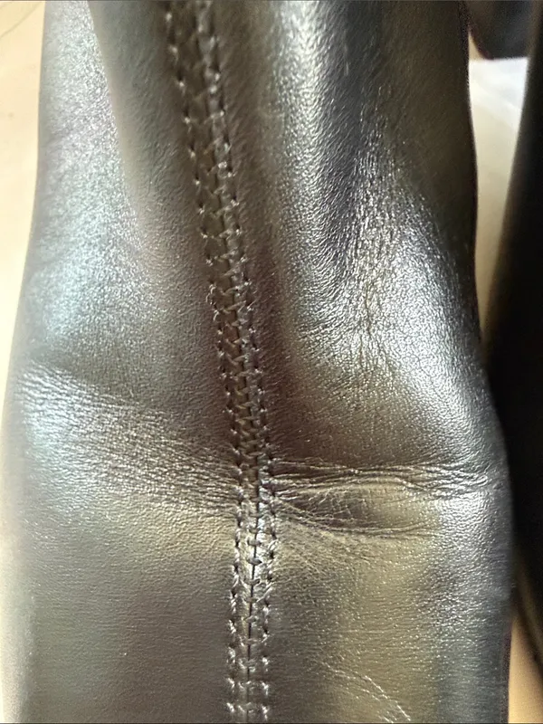Sam Edelman Paige Black Leather Square-Toe Ankle Boots - Image 5