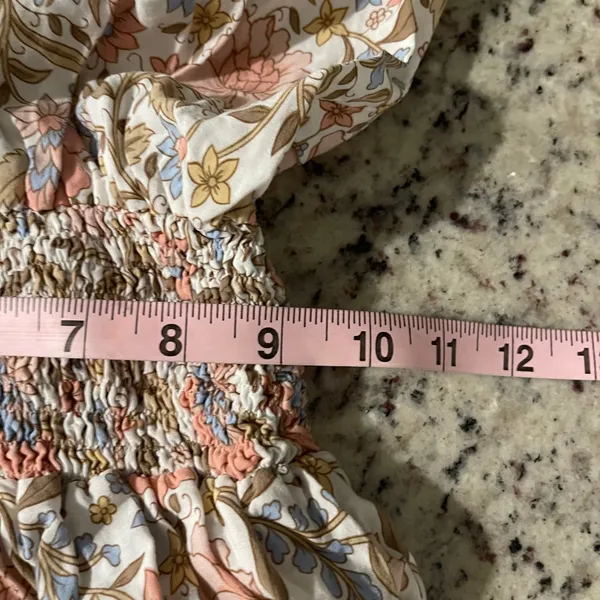 Walker & Wade Floral Smocked Midi Dress | Cottagecore Romantic | Small‎ - Image 9