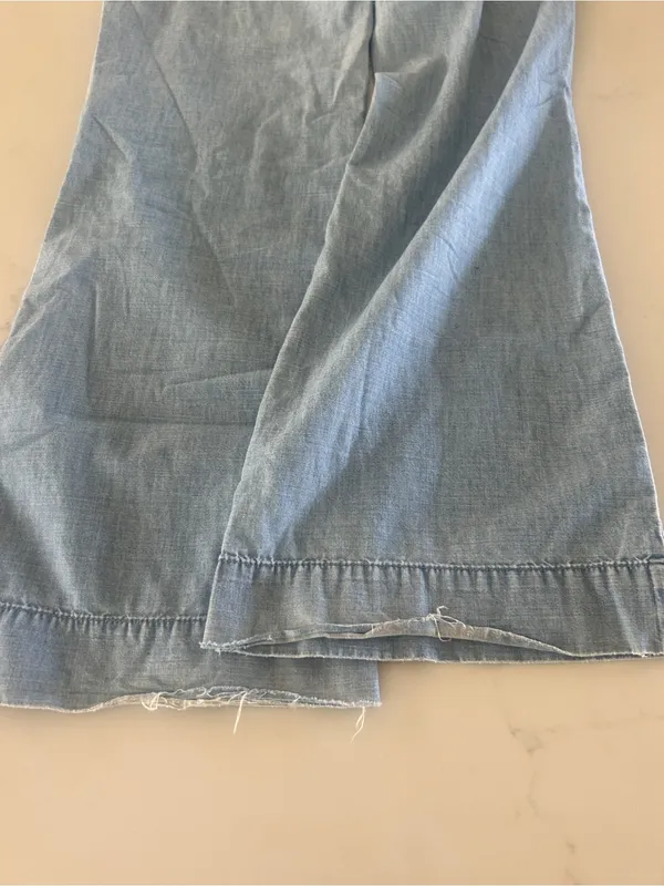 J Crew City Fit Low Rise Light Blue Women's Wide Leg Jeans Size 6 - Image 5