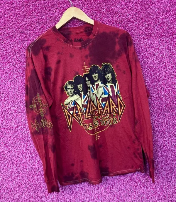 Def Leppard Pyromania 83 US Tour Band Long Sleeve Tie Dye M - Image 3