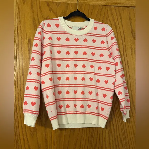 ICHI Brielle Jacquard Long Sleeve Pullover Sweater - Image 2